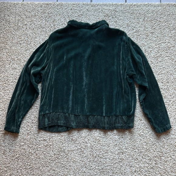 VTG 90’s Y2K CP Shades San Francisco Green Velour Shirt Jacket Sz M - Picture 9 of 10